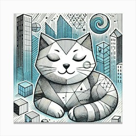 Wraith Paw City Cat Canvas Print