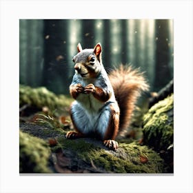 Squirrel In The Forest 243 Canvas Print