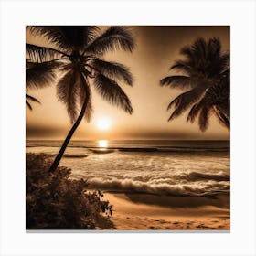 Sunset At The Beach 368 Canvas Print