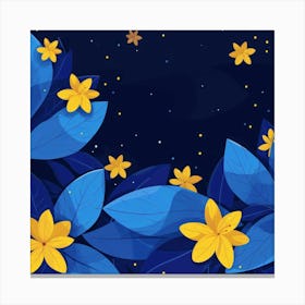 Blue Flower Background Canvas Print