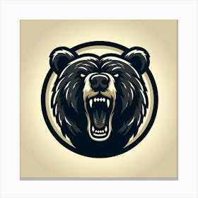 Grizzly Bear Logo Canvas Print