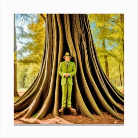 Man In A Green Suit Canvas Print