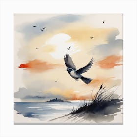 Bird In Flight Canvas Print