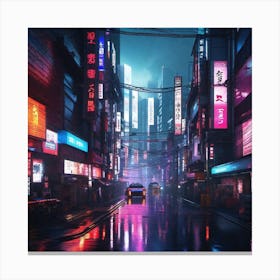 Neon City 3 Canvas Print