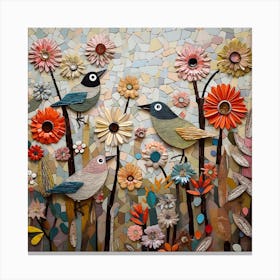 Birds love flowers X9 Normal Eff D8800 Canvas Print