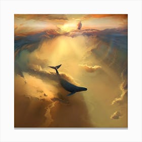 Whale In The Sky Canvas Print