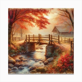 Autumn Bridge Canvas Print