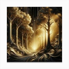 Forest In The Night 1 Canvas Print