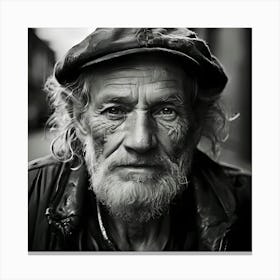 Leonardo Diffusion Xl Old Homeless Man Portrait12 Messy Beard 0 Upscayl 4x Realesrgan X4plus Anime Canvas Print