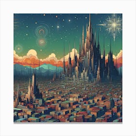 Sprawling Cityscape 8 1 Canvas Print