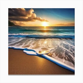 Sunset On The Beach 693 Canvas Print