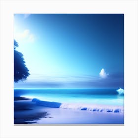 Beach Scene Canvas Print