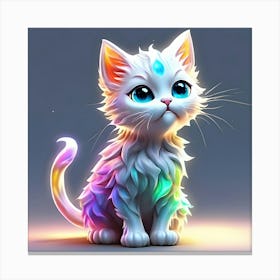 Rainbow Cat 1 Canvas Print