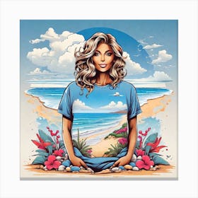 Beach Girl Canvas Print