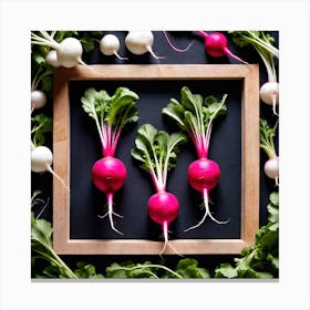 Radishes In A Frame 9 Canvas Print