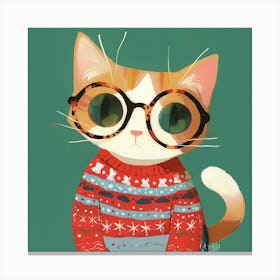 Christmas Cat Canvas Print