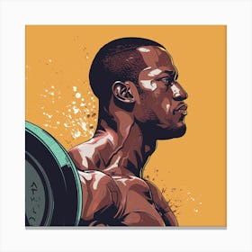 Man Lifting Weights Canvas Print