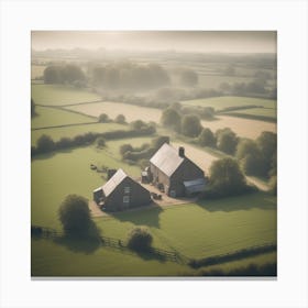 Country House In The Mist Canvas Print