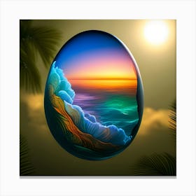 Sunrise Over The Ocean Canvas Print