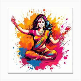 Holi Painting 2 Canvas Print