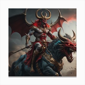 Demon On Horseback Canvas Print