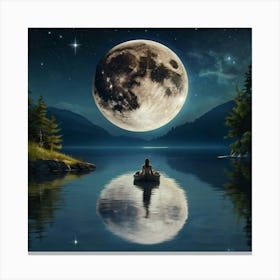 Full Moon In The Sky Canvas Print