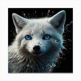 White fox Canvas Print