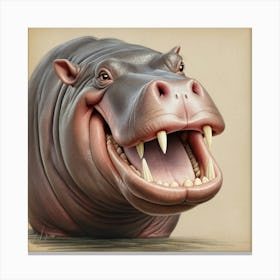 Hippo 26 Canvas Print