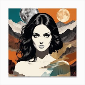 Woman In The Desert 1 Canvas Print