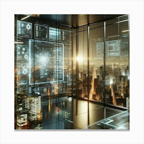 Futuristic Cityscape 30 Canvas Print