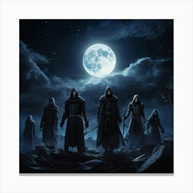 The Rising Undead In The Full Moon (26) Canvas Print