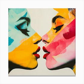 Gay Love - Two Women Kissing Canvas Print