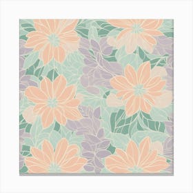 Seamless Floral Pattern 3 Canvas Print