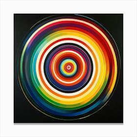 Rainbow Circle Art Canvas Print