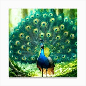 Peacock 1 Canvas Print