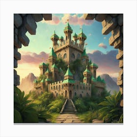 The castle in seicle 15 4 Canvas Print