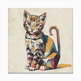 Geometric Cat 3 Canvas Print