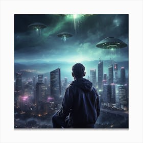 Aliens In The Sky Canvas Print