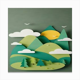 Paper Cut Art 9 Canvas Print