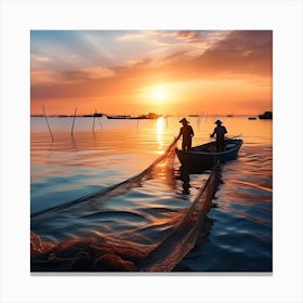 Sunset In The Sea Canvas Print