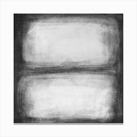 Abstract Minimalist square neutral art work, Refelection Grey Canvas Print