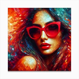 Woman With Colorful Dreams Canvas Print