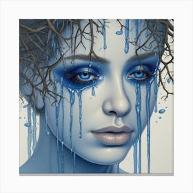 'Blue Rain' Canvas Print