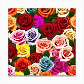 Colorful Roses 30 Canvas Print