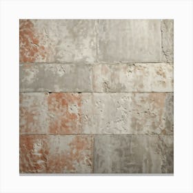 Aged Concrete Texture Embracing Retro Brickwork Pattern Varying Shades Of Faded Terracotta And Weat (5) Canvas Print