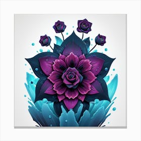 Purple Roses Canvas Print