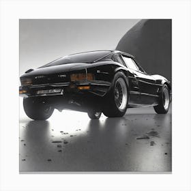 Black Sports Car 3 Canvas Print