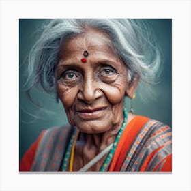 Portrait Of An Indian Woman 1 Canvas Print