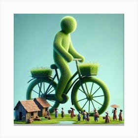 Man On A Bike 2 Canvas Print