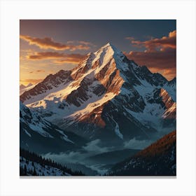 Sunset In The Mountains 22 Canvas Print